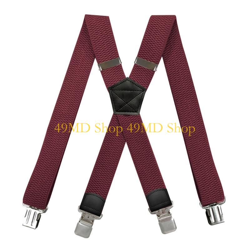 49MD Durability Adult Suspenders Multipurpose Elastic Suspenders Wide Suspenders for Professional and Casual Attires
