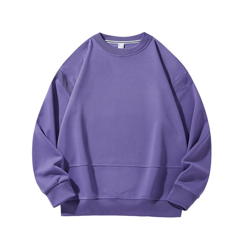 Round Neck Sweatshirt Men's Autumn New Solid Color Men's Long-sleeved T-shirt Tops Bottoming Shirt Versatile Loose Men's Clothing