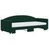 Pull Out Daybed with Mattresses Dark Green 90x200 Cm Velvet