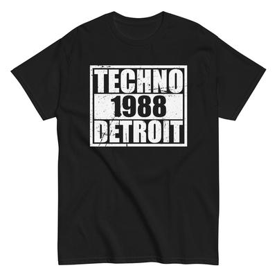 Maglietta Techno 1988 Detroit Divertente Unisex Classica