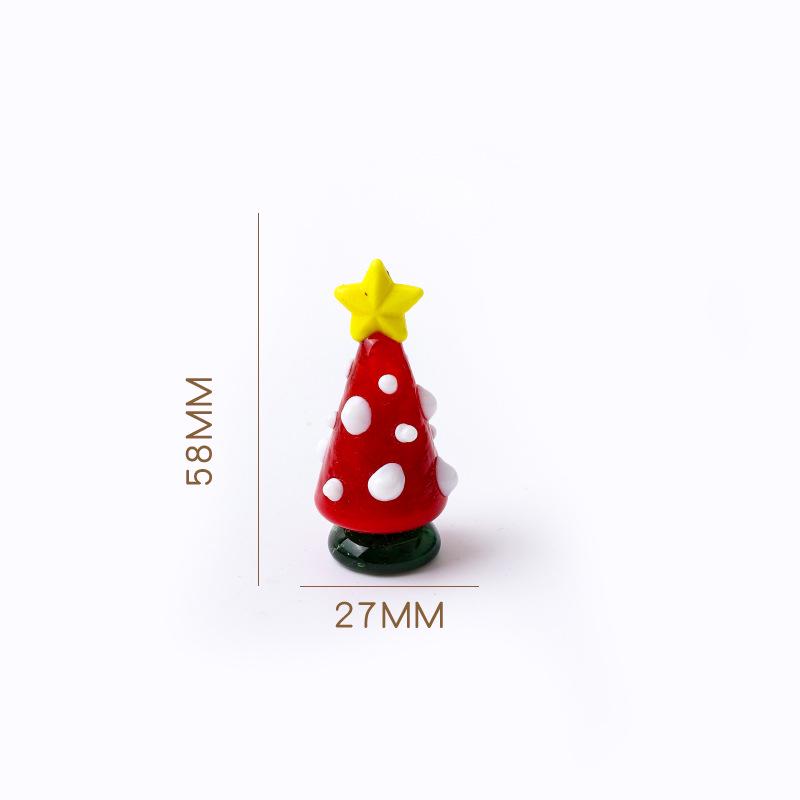 Creative Santa Claus Mini Christmas Tree Glass Ornament