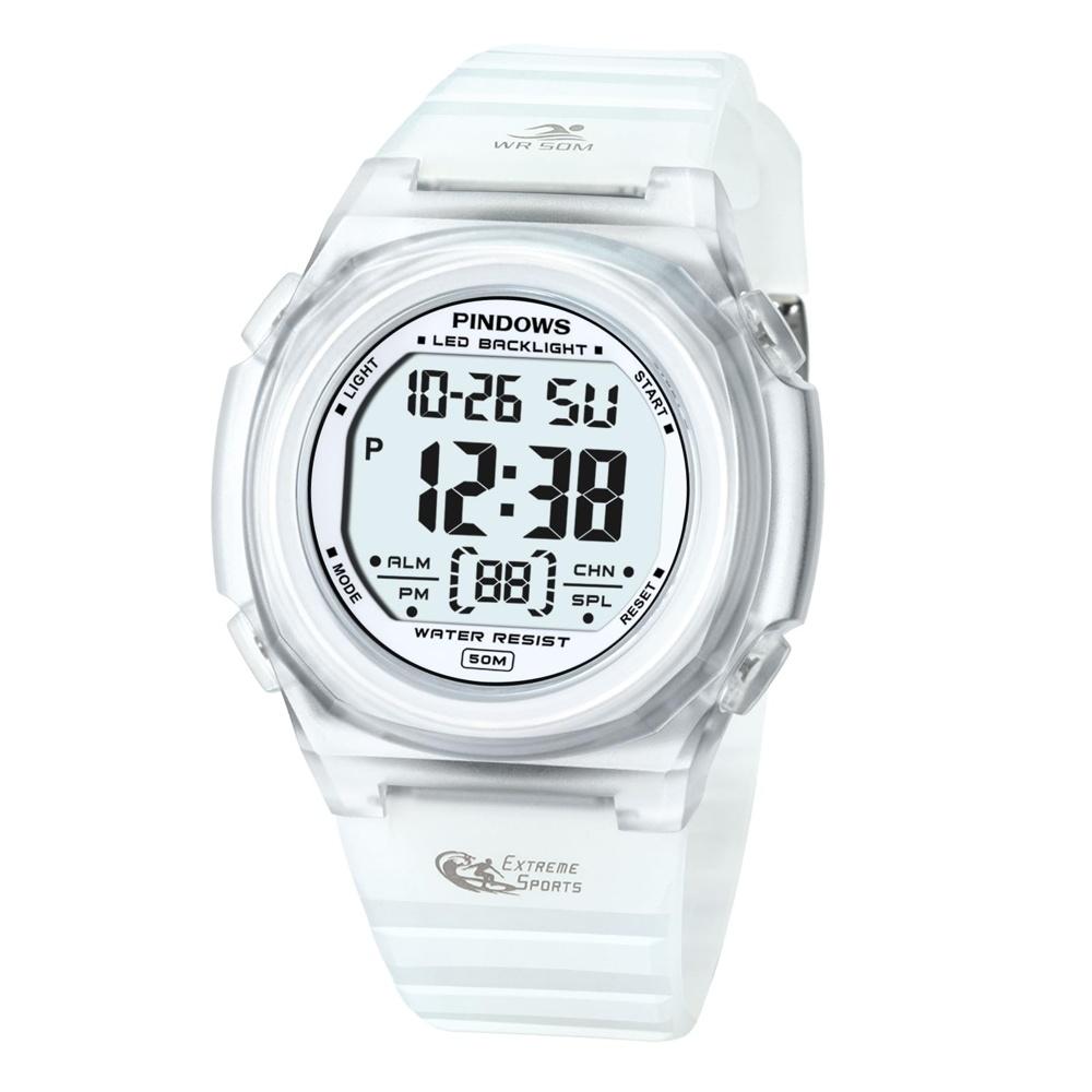 

Women s Watch, Digital Sports 50m Water Resistant, LED Backlit Wristwatch (with Alarm, Stopwatch, Calendar), Daily Use Indoor and Outdoor PINDOWS