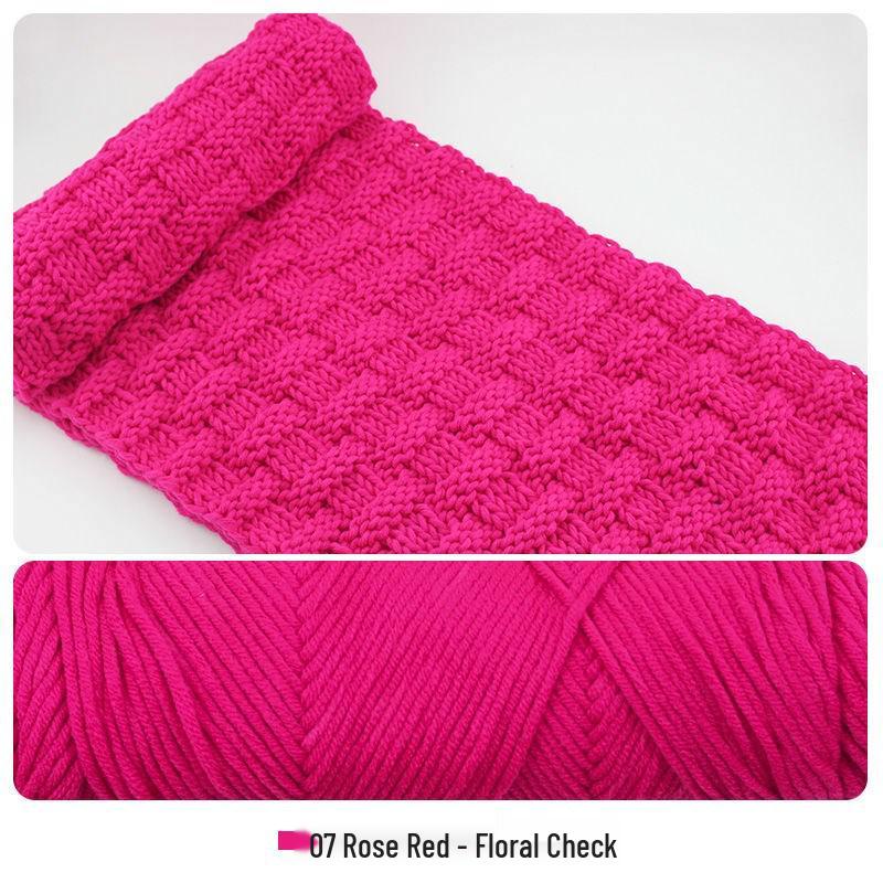 Hand-Knitted Cotton Wool Scarf Yarn for Men & Women, Coarse Wool & Milk Cotton Material, Worsted Crochet.