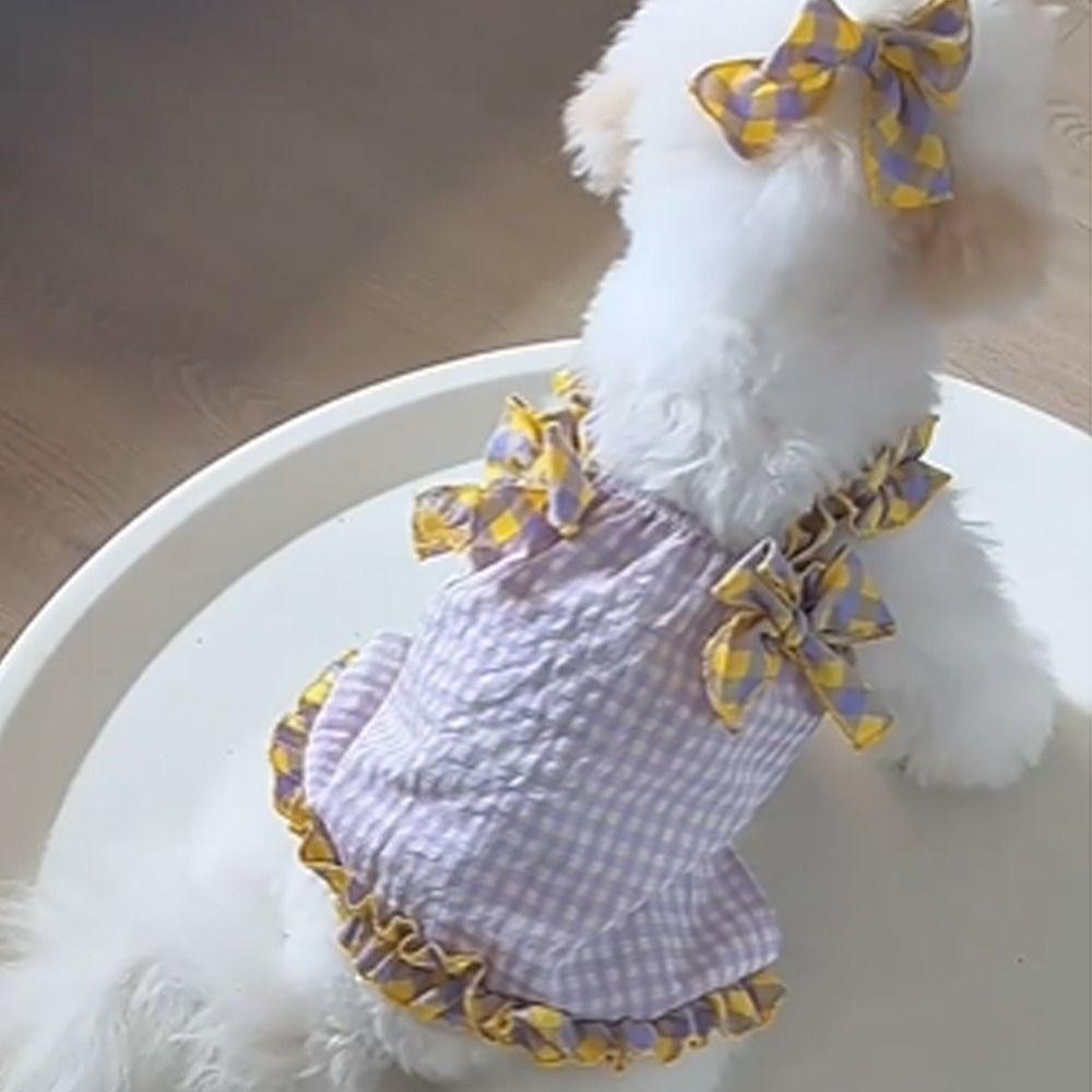 Soft Dog Clothes Cute Pet Summer Princess Skirt Comfortable Cat Dress  for Puppy Kittens
