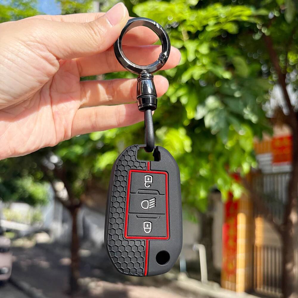 Soft Key Case For Opel Corsa F Grandland X For Citroen C2 C5 C4 Cactus C8 C3 For Peugeot 208 2008 508 408 308 3008 Car Key Caps