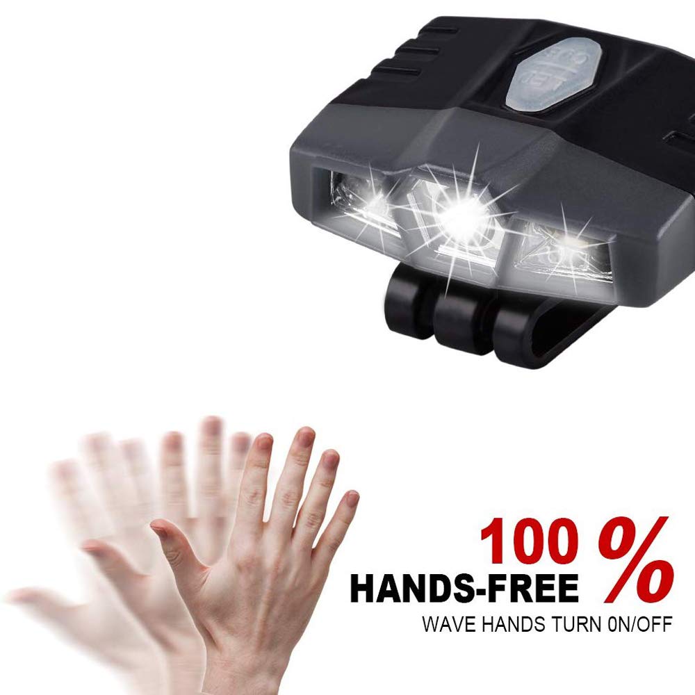 Rechargeable Cap Hat Light Motion 29 Hours of Fishing Light Light, Clip, Sensor, Bright, Light,