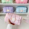Quilted Pencil Pouches Bag Pencil Case Desktop Pen Holders Stationeries Organizers School Office Supply For Boys & Girls