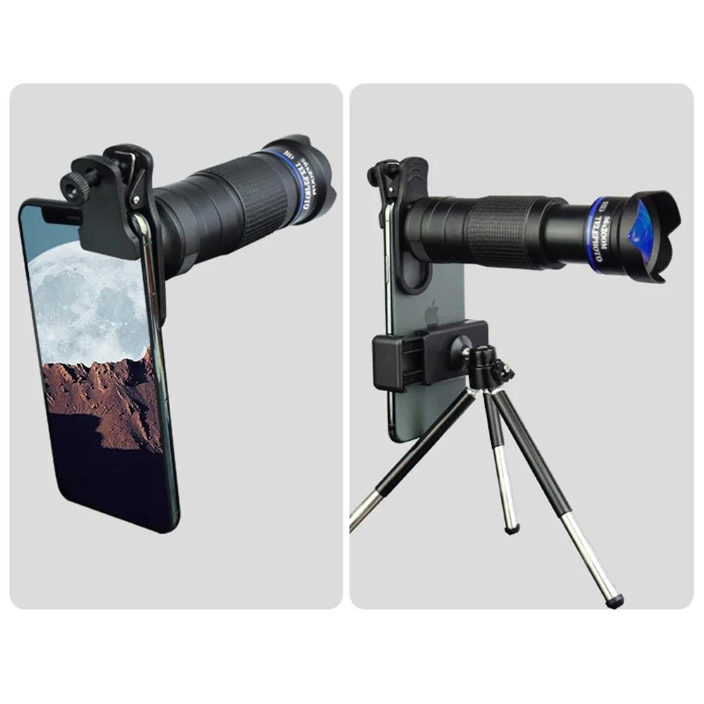 Monocular Telecope Zoom Macro Fisheye 4 In1 Wide Angel Lens Kit Phone Camera Lens 36x Telephoto For Cellphone Iphone Samsung Xiaomi Huawei