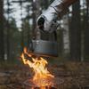 Heat Resistant Work Glove With Aluminum Foil Backing And Leather Palms For Industrial Camping High Temperature Tasks Use