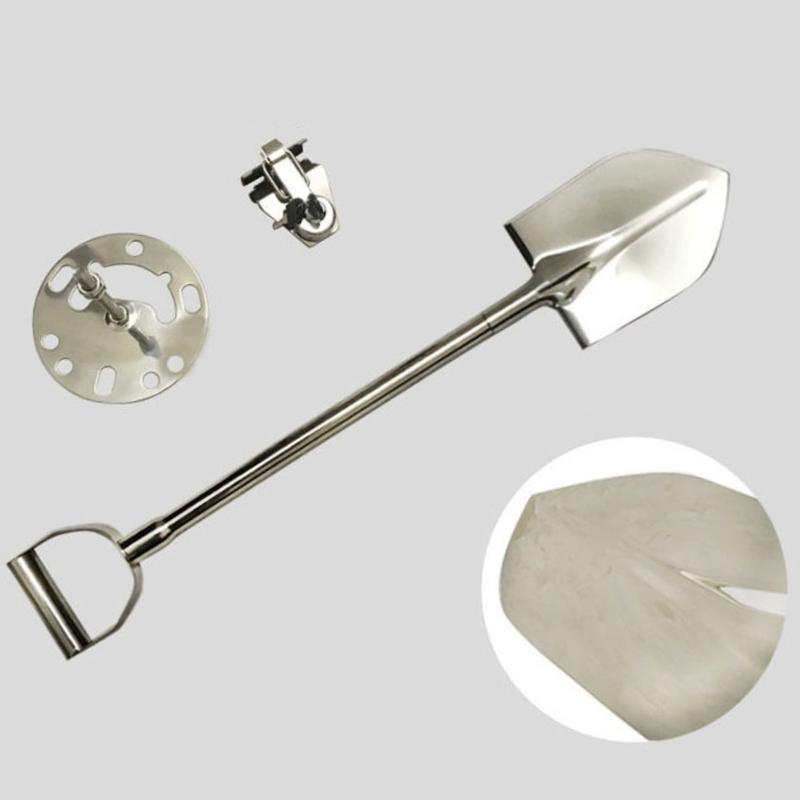 Gardening Shovel Outdoors Camping Travel Spade Portable Car Spare Tire Spade Multifunctional Stainless Steel Hand Shovel
