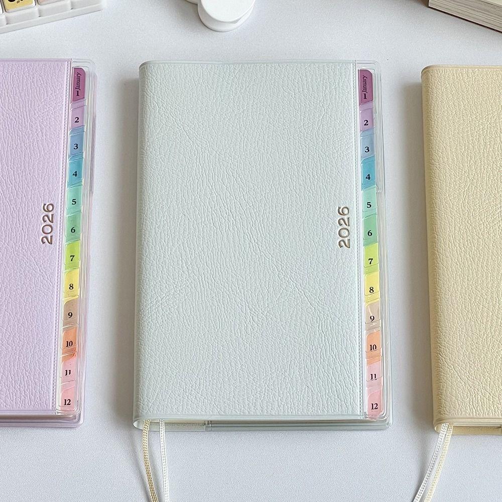 Farbenfrohes Index-Terminbuch PU-Leder To-Do-Listen-Notizblock Neues Terminkalender Schulbedarf