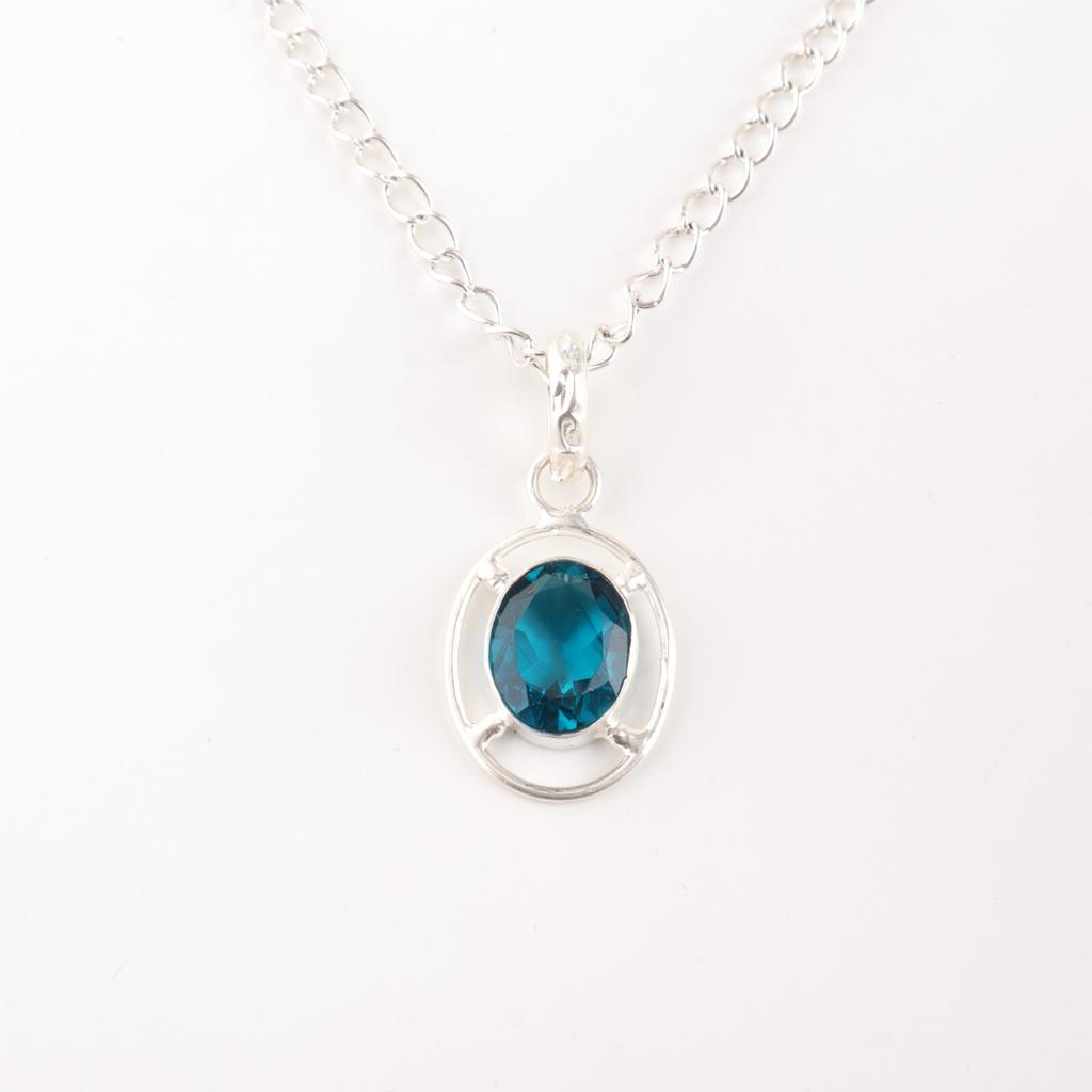 Apatite Gemstone 925 Sterling Silver Jewelry Handmade Boho Pendant Gift For Wife PP-6-11