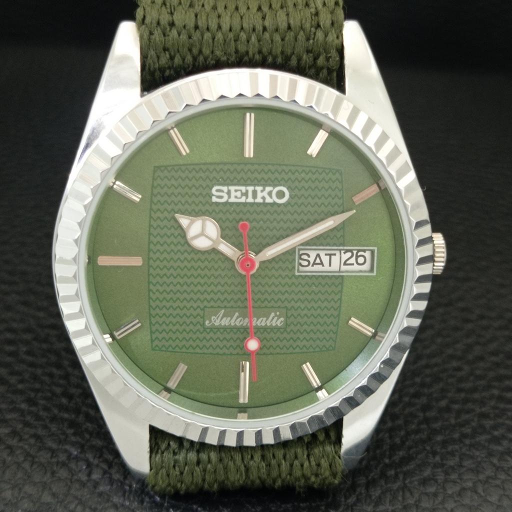 AUTOMATIC VINTAGE REFURBISHED SEIKO 6309A JAPAN MENS GREEN DIAL WATCH a443137-1