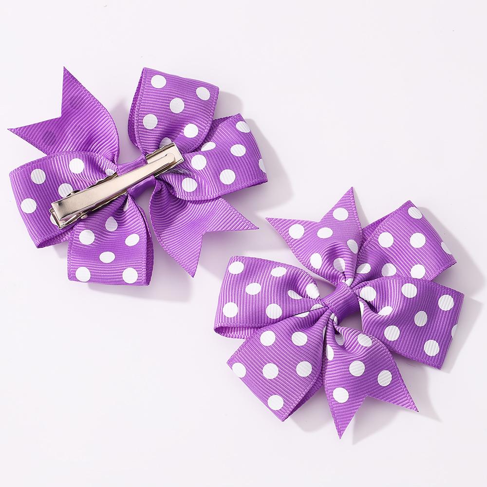 3Pcs/Pack Solid Dot Hair Bows Clip Girls Boutique Bowknot Hair Clips Kids Colorful Heart Sun Glasses Children Hair Accessories