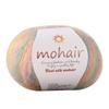 Gradient Silk Cloud-Pattern Mohair Rainbow Yarn Sweater Scarf Hat Shawl DIY Kit.