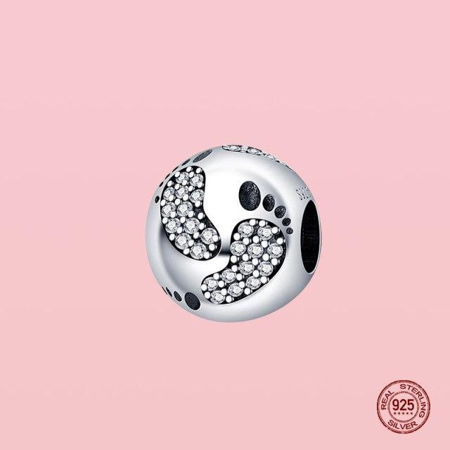 Pendentif en argent sterling 925 avec perles pour bracelet et collier Panjia originaux, bijoux pour femmes