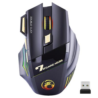 Quiet Mouse with USB Mechanical for DPI Compatible with iPads and PCs Wireless, Rechargeable, Ergonomic, 2.4G Receiver, Style, Laptops, Compact,