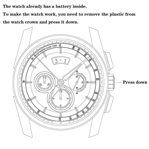 Lancardo Men's Waterproof Watch with Japanese Quartz Movement, Leather Strap, Analog Display, Square Face, Roman Dial, Simple Design, Black, Antique S