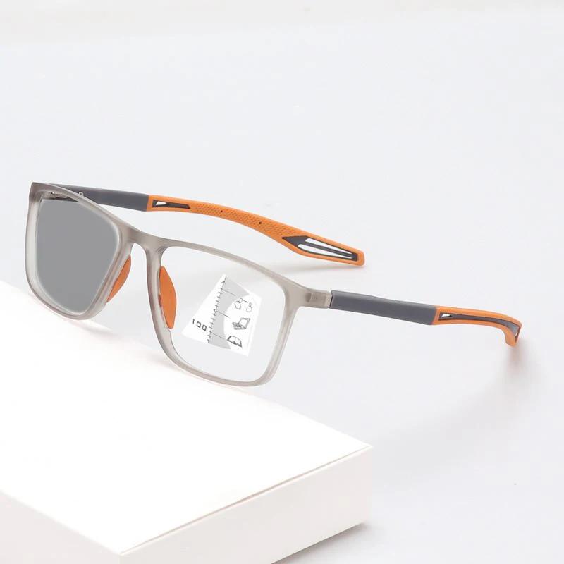 Photochromic Multifocal Reading Glasses Anti-blue Light Presbyopia Eyeglasses Outdoor Sport Unisex Ultralight Diopter Eyeglasses