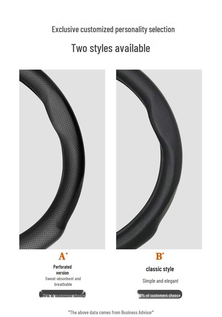 Dongfeng Fengshen E60/E70/E30 Yixuan AX7/H30/S30/A60/A30/A9 Leather Steering Wheel Cover