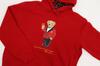 Polo Ralph Lauren Polo Bear Print Pullover Sweatshirt Size Red Men's Hoodie, M, (Product Code 01020106)