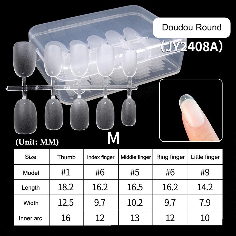 100Pcs Short Matte False Nails Full Cover Coffin Square Almond Press On False Nails Soft Gel Nail Tips Manicure Extension Tools