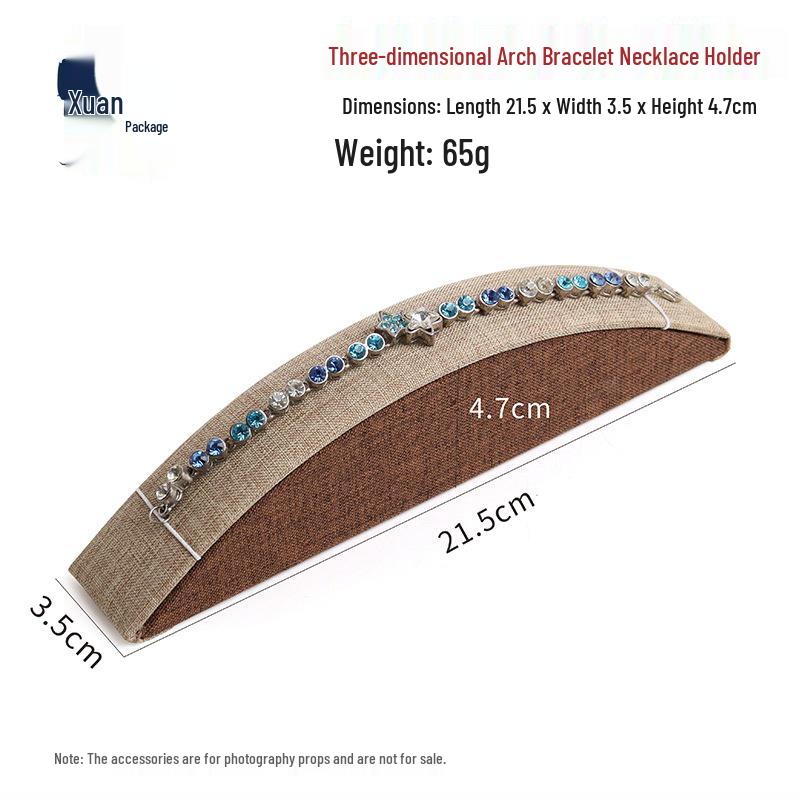 Coffee Oblique Ring Display Set: Trapezoidal Jewelry Holder (3-Piece)