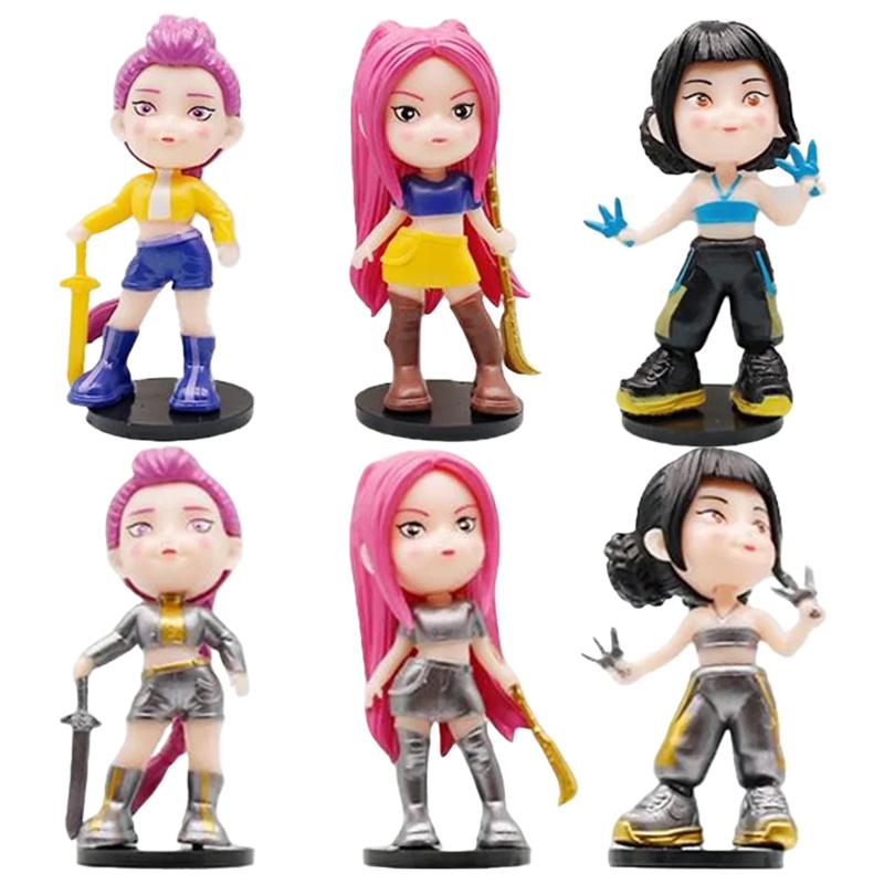 New Kpop Demon Hunters Figure Toy Cartoon Rumi/Mira/Zoey Action Figure PVC Desktop Decoration Model Doll Toy Fans Gift