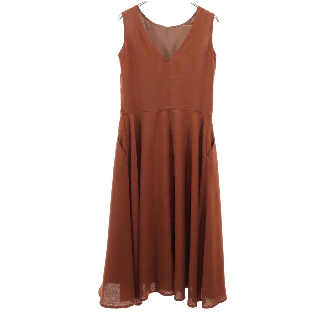 Ron Herman No Sleeve Long Dress S Brown Women Used
