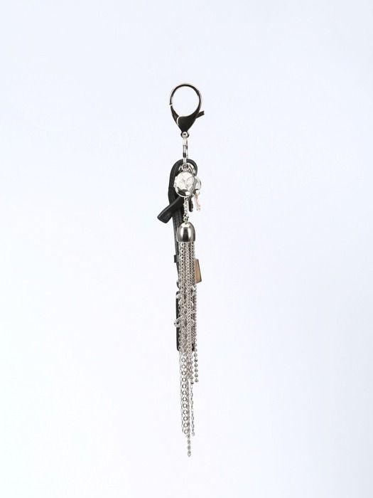 YCH CHAin TASSEL keyring BLACK&silver (R25AC12031BKV)