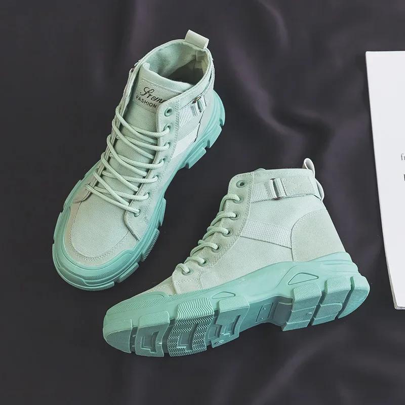 Fashion Women Ankle Boots Fashion Low Top Lace Up Knight Short Boots Female Spring Autumn Comfort Low Heels Canvas Shoes Botas Mujer