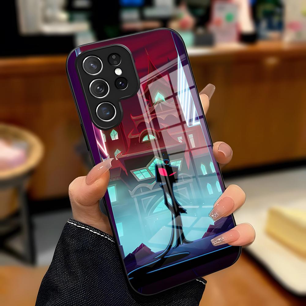 H-Hazbin-Hotel Anime Phone Case For Samsung A25 A13 A33 5G A54 A36 A35 A56 A52 A14 Shockproof Glass Cover
