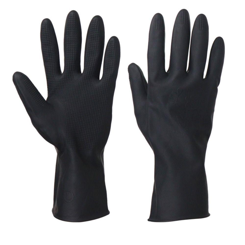 1Pair Anti-slip Hairdressing Coloring Gloves S/M/L Thicker Rubber Gloves Hair Dyeing Gloves