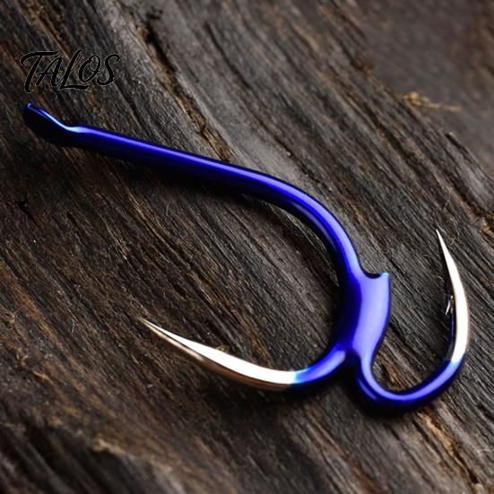 Live Bait Hook 10Pcs Metal Classic Double Fishing Hooks, High Carbon Steel Hooks with Earthworm Barbs, Sharp Open Shank Anti-Escape for Freshwater
