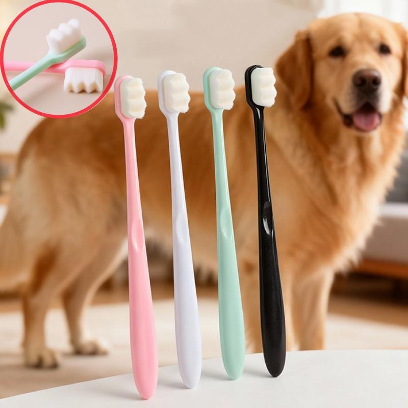 Pet Toothbrush Soft Hair Dog Toothbrushes Big Head Toothbrushes for Large Dog Teeth Cleaning Pet Mouth Oral Care Cat Toothbrush