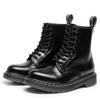 White Line High-top 1460 Tooling Boots Women's Classic Hard Leather Open-edged Bead Short Boots Leather Boots Round Head Locomotive Shoes