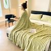OEING Faux Rabbit Fur Sofa Throw Blanket