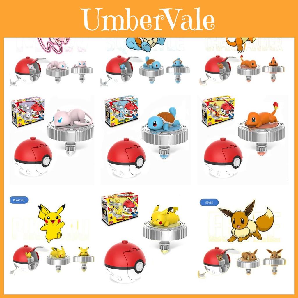 Pokemon Transforming Toy Pikachu Charmander Spinning Battle Gyro