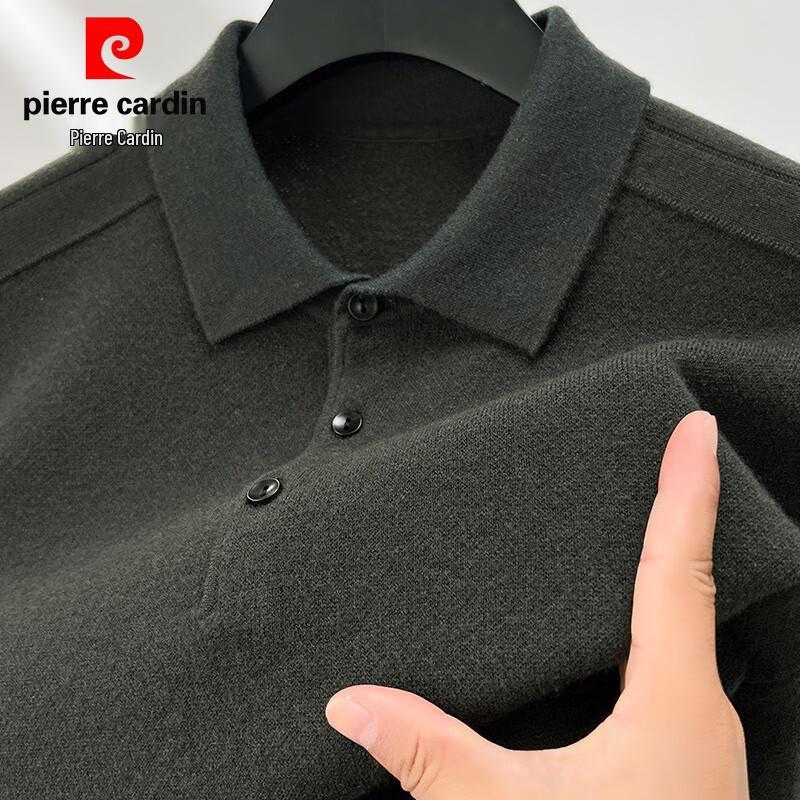 Pierre Cardin Men's 100% Wool Polo Sweater