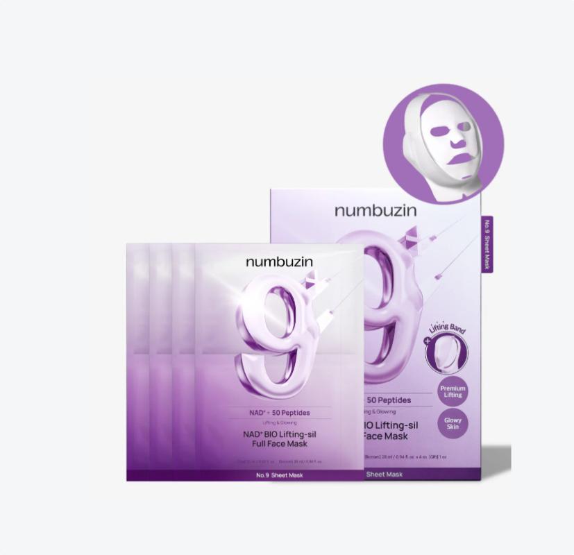 numbuzin №9 NAD Био Лифтинг Полное Покрытие Маска для Лица 1ea