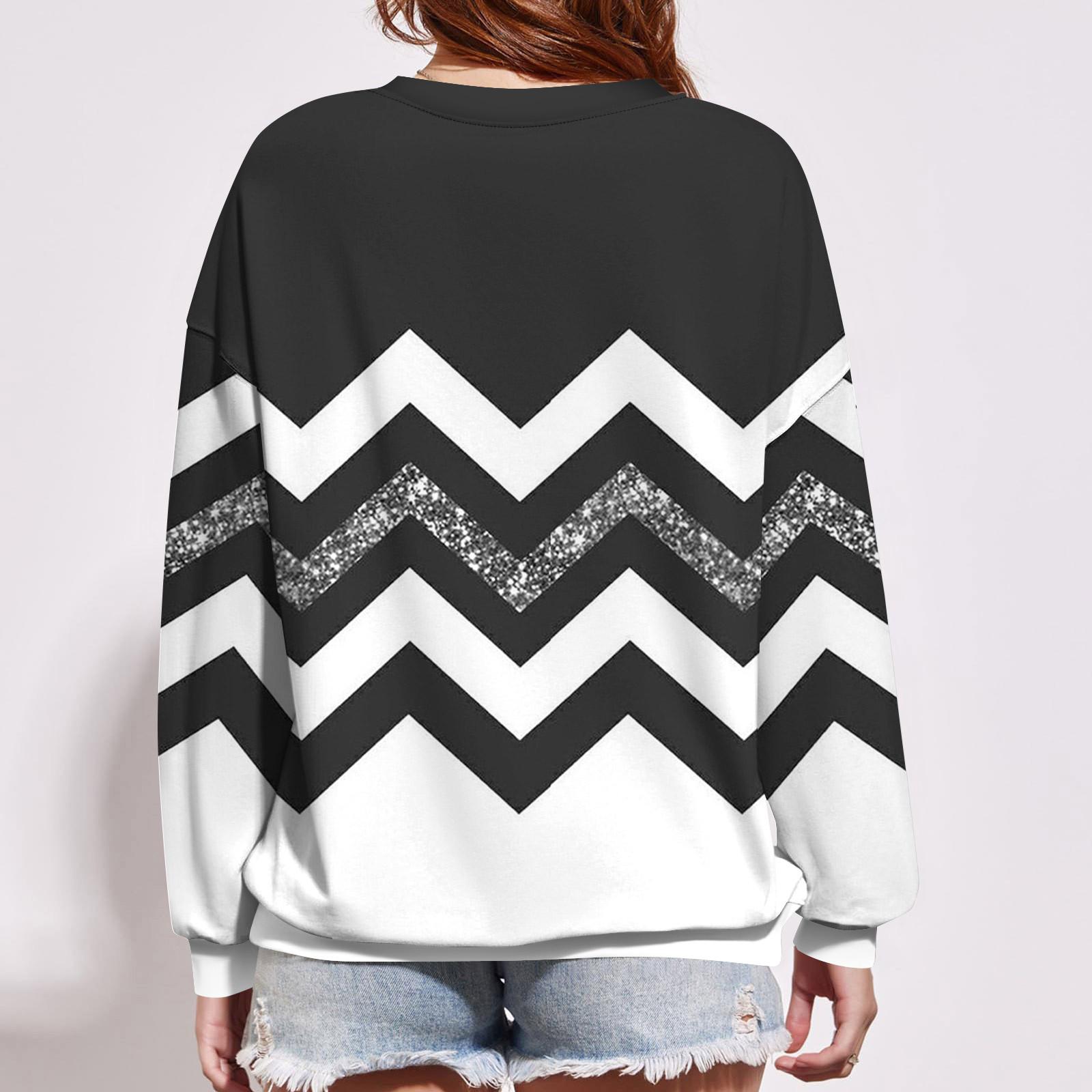 Женский повседневный полосатый пуловер — фото 6