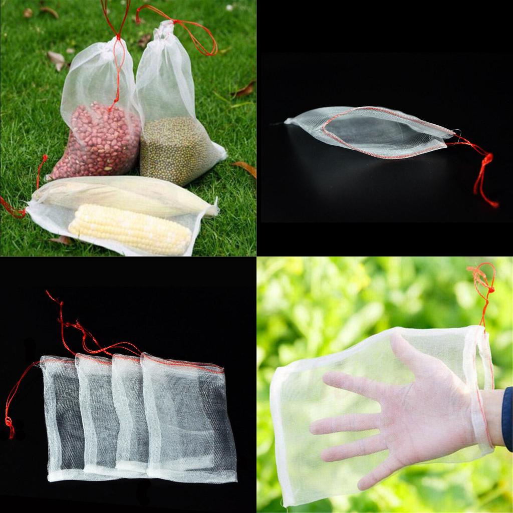Durable Garden Plant Drawstring Net Bags Keep Insects And Pests Away From Fruits
