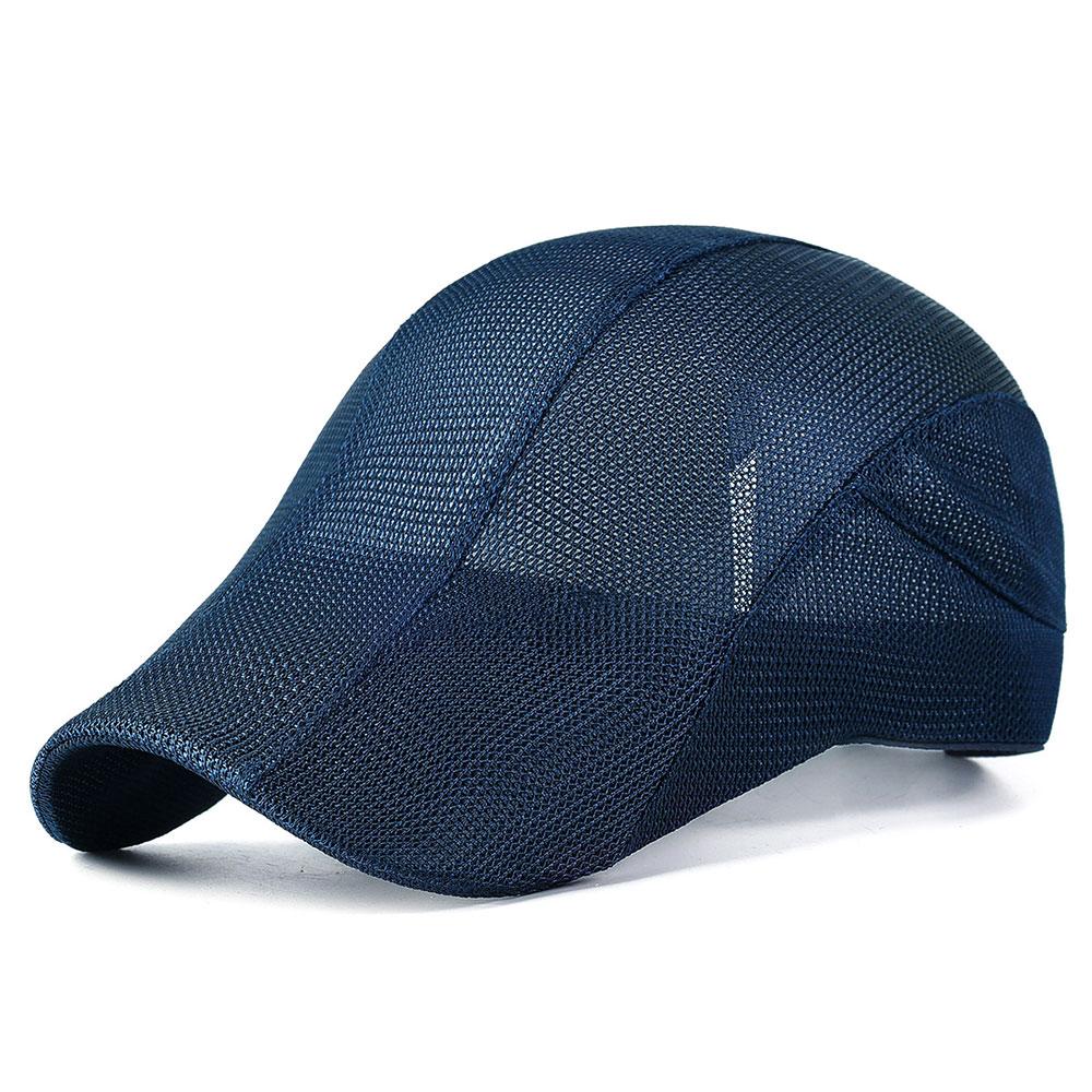 Men Women Mesh Breathable Newsboy Caps Summer Forward Cap Fashion Vintage Painter Hat Solid Color Artist Painter Hats Sun Hat