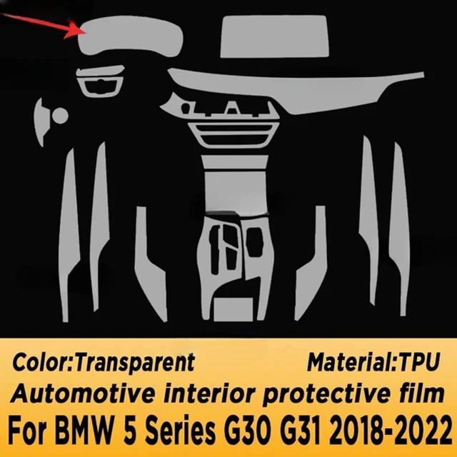 Car Center Console Media Dashboard Navigation TPU Anti-scratch Transparent Protector Film For BMW 5 Series G30 G31 2018-2022