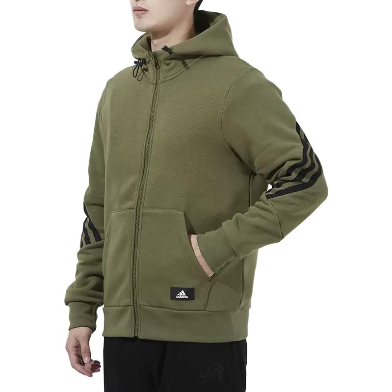 adidas Jackets Men's Olive Hooded Moderate Other H44177