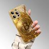 Bitcoin pattern tempered glass phone case suitable for iPhone 17  16  15  14  13  12  11 Pro Max Plus shockproof and anti drop