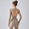 Mitaogirl Kendall Wear Sports Tops Women's Beauty Back Long Sleeve Yoga Wear Pilates Elegant Workout Top Tops