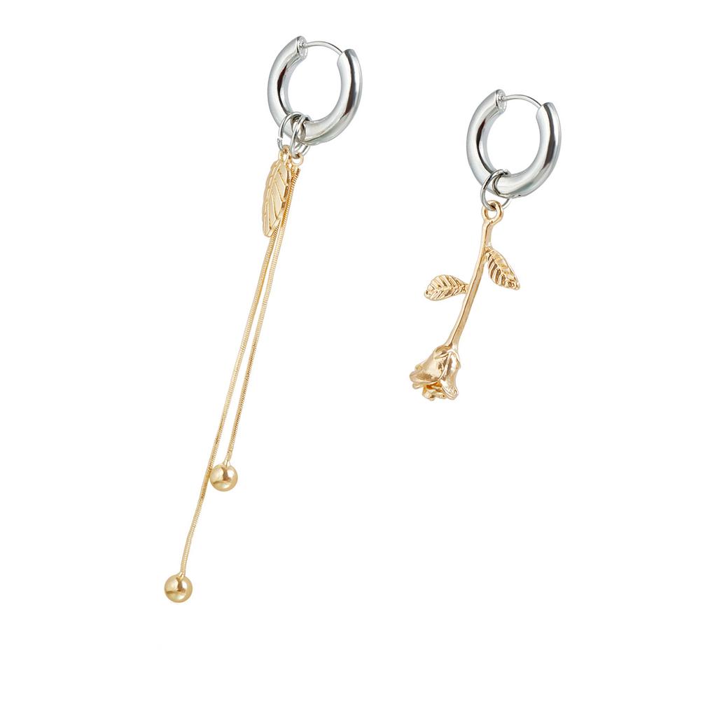 Feminine Rose Motif Ear Accessories Lightweight Ergonomic Design Alloy Ear Jewelry For Parties Dates