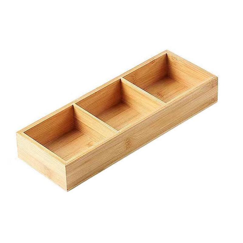 Mingchuxing Bamboo Wood Divided Serving Tray