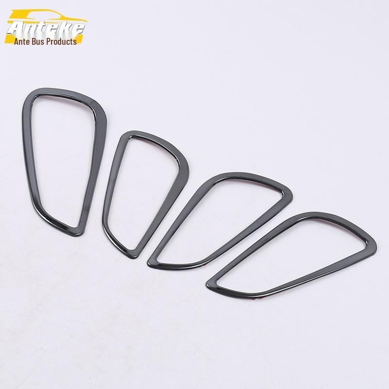 Kompatibel med 15 Focus-modeller: Rostfritt stål Inre handtag Ljus ring & Dörr Armstöd Grepp Klistermärke